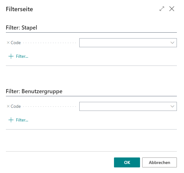 Stapel einer Benutzergruppe zuordnen