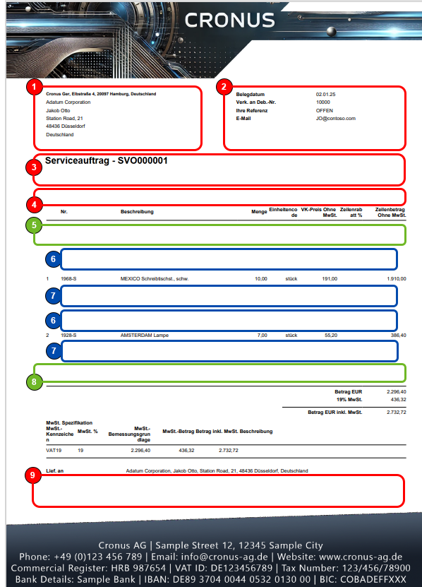 report-layout-areas