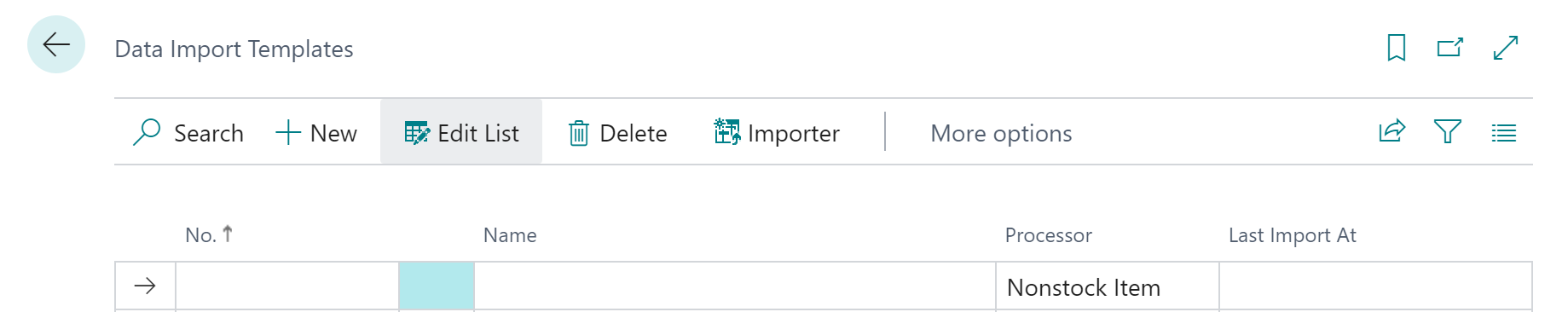 Data Import Template