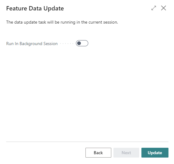 Start Data Update task