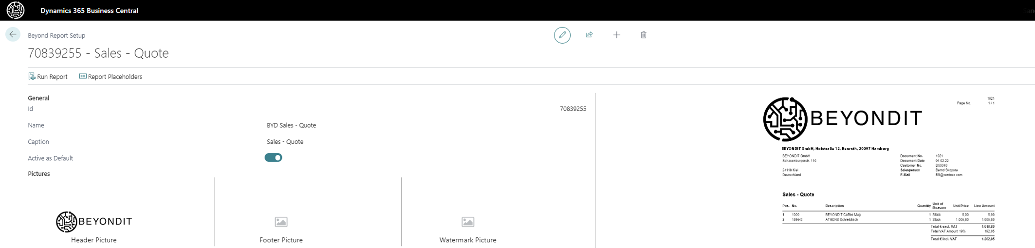 Set Footer Picture