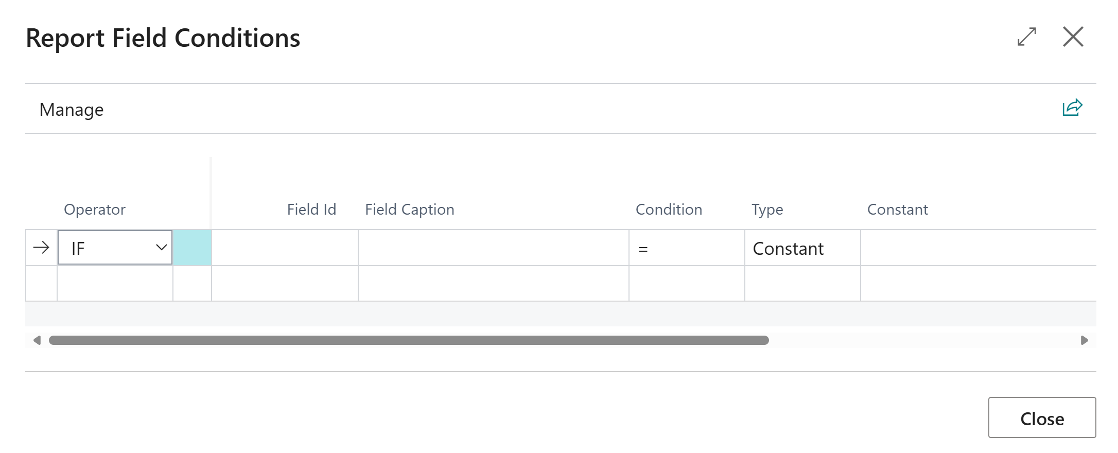 report-field-conditions