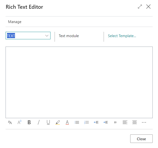 Select Rich Text Type