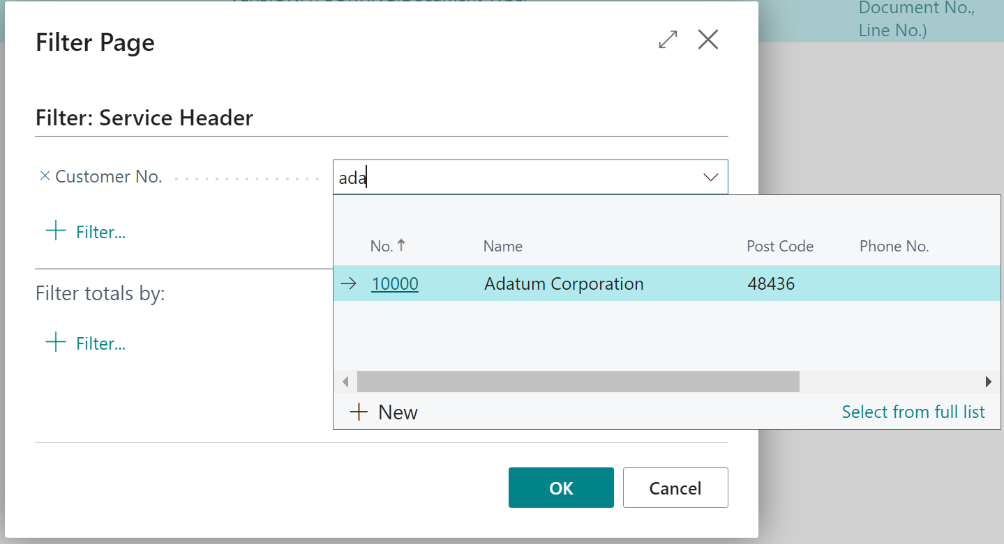 Create a Filter for Customer's Orders