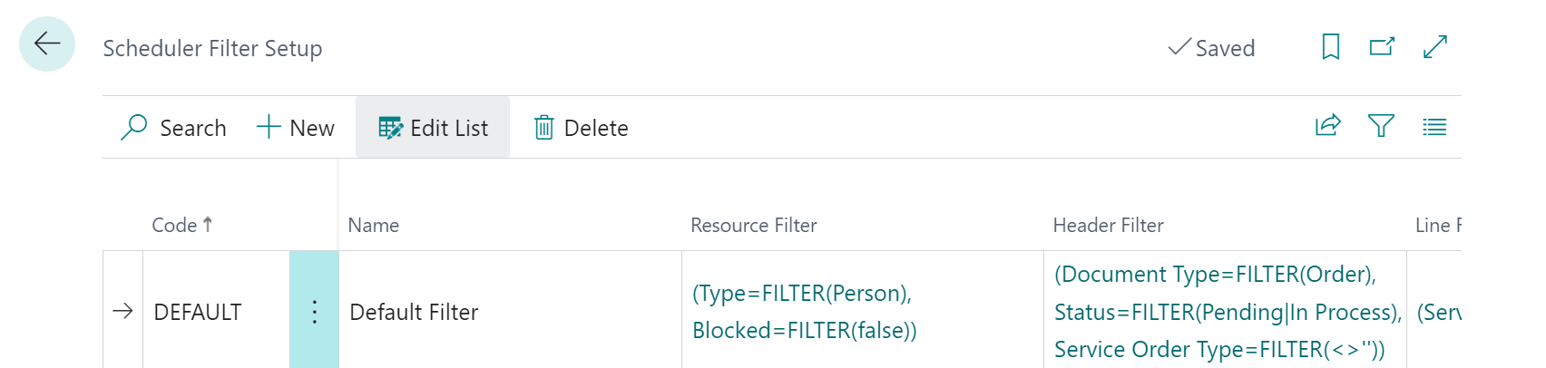 Create Resource Filter