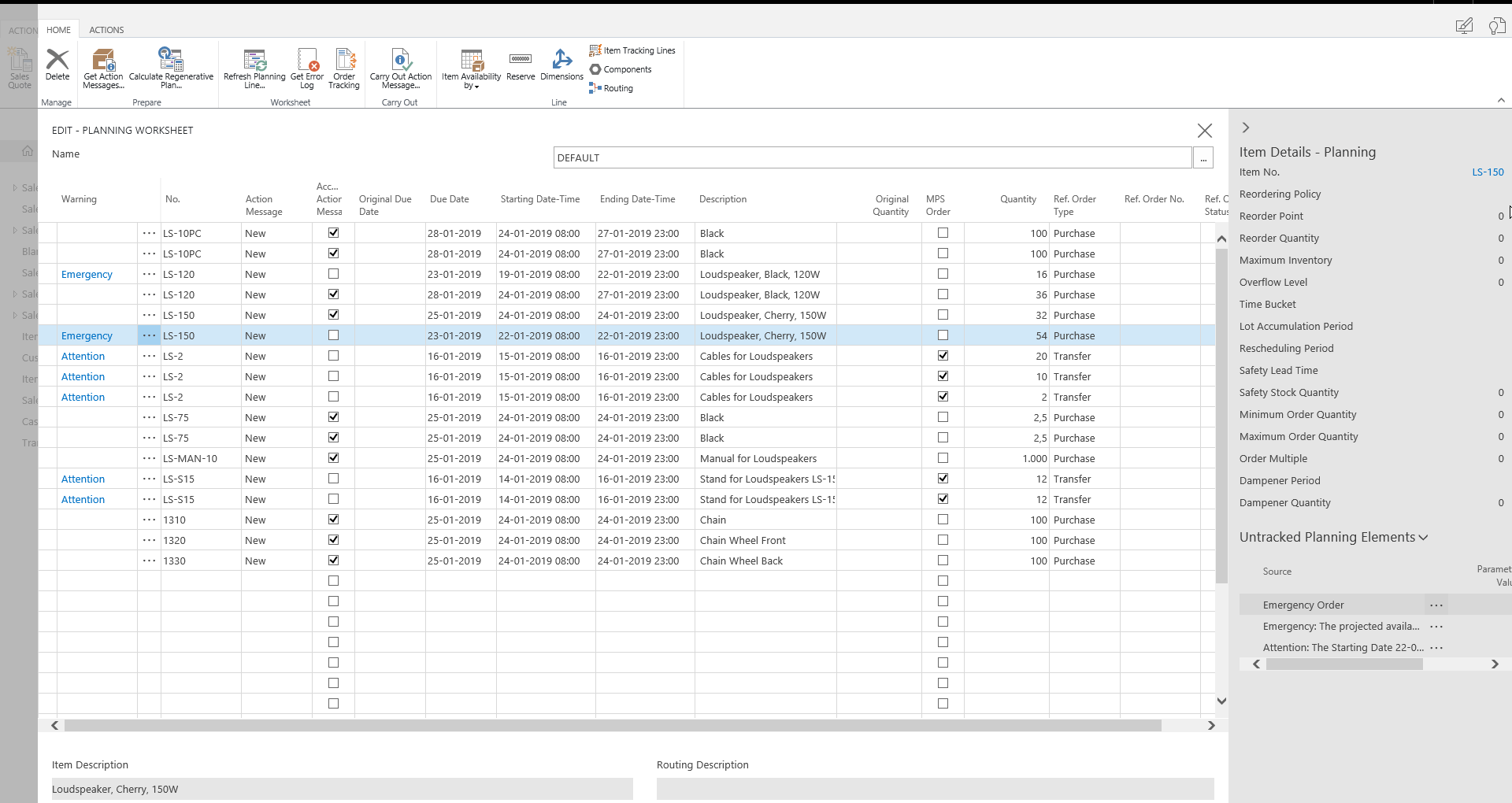 Inhalt der Seite Planungsarbeitsblatt