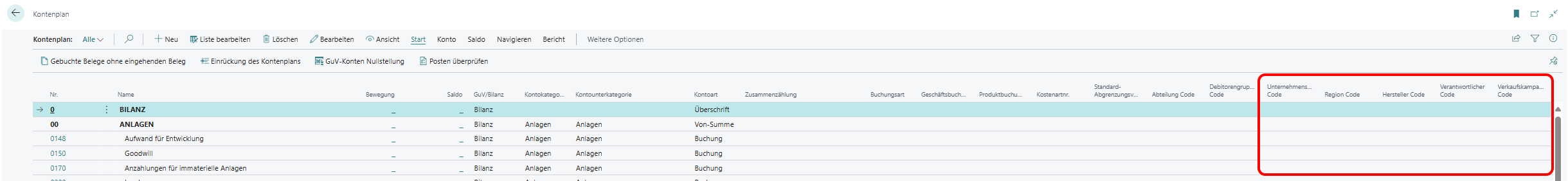 shortcut-dimensions-on-chart-of-account