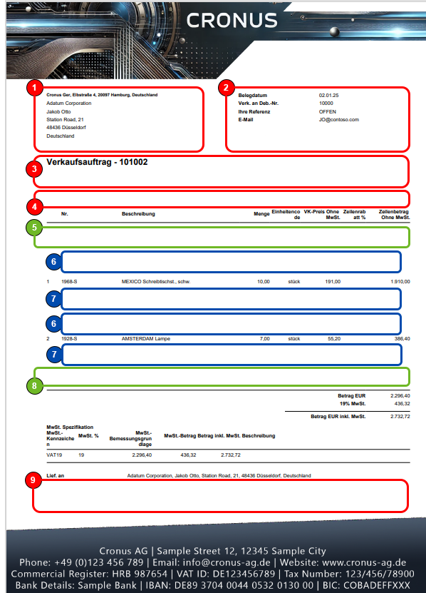 report-layout-areas