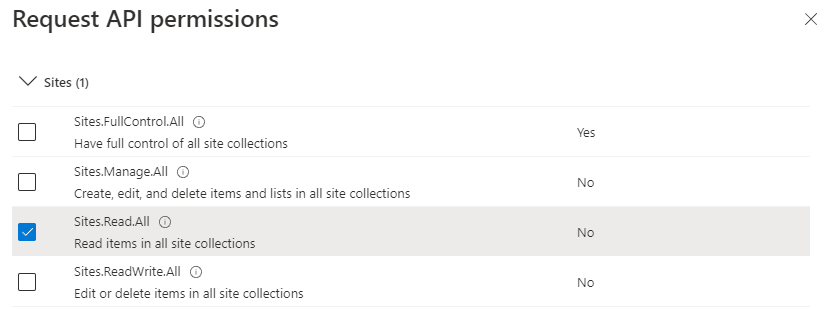 microsoft-azure-add-graph-permission-sites-readall