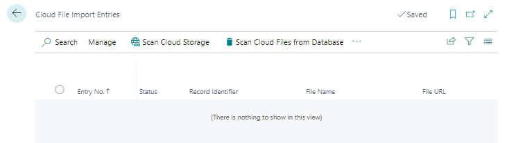 Cloud Files Import Entries