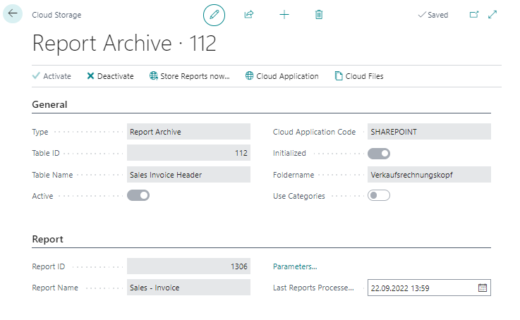 Set Up Report Archive