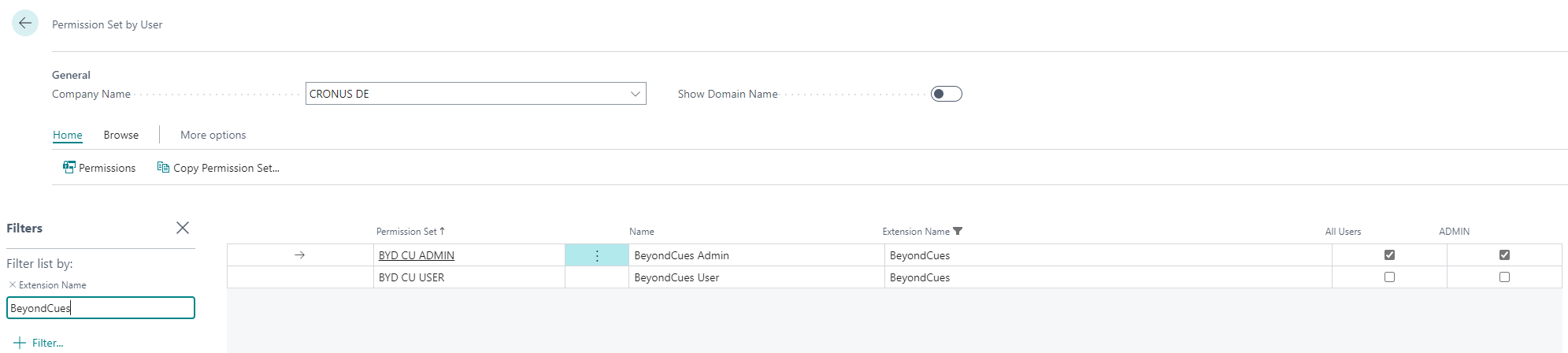 Assign BYD CU ADMIN Permission Set