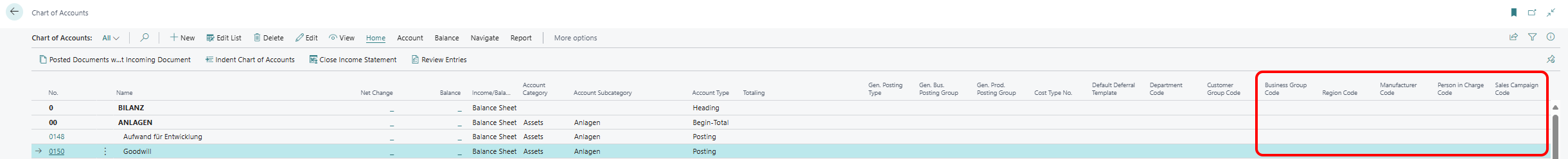 shortcut-dimensions-on-chart-of-account