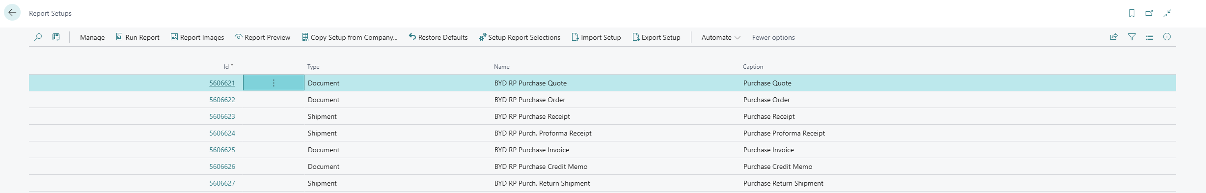 report-setups