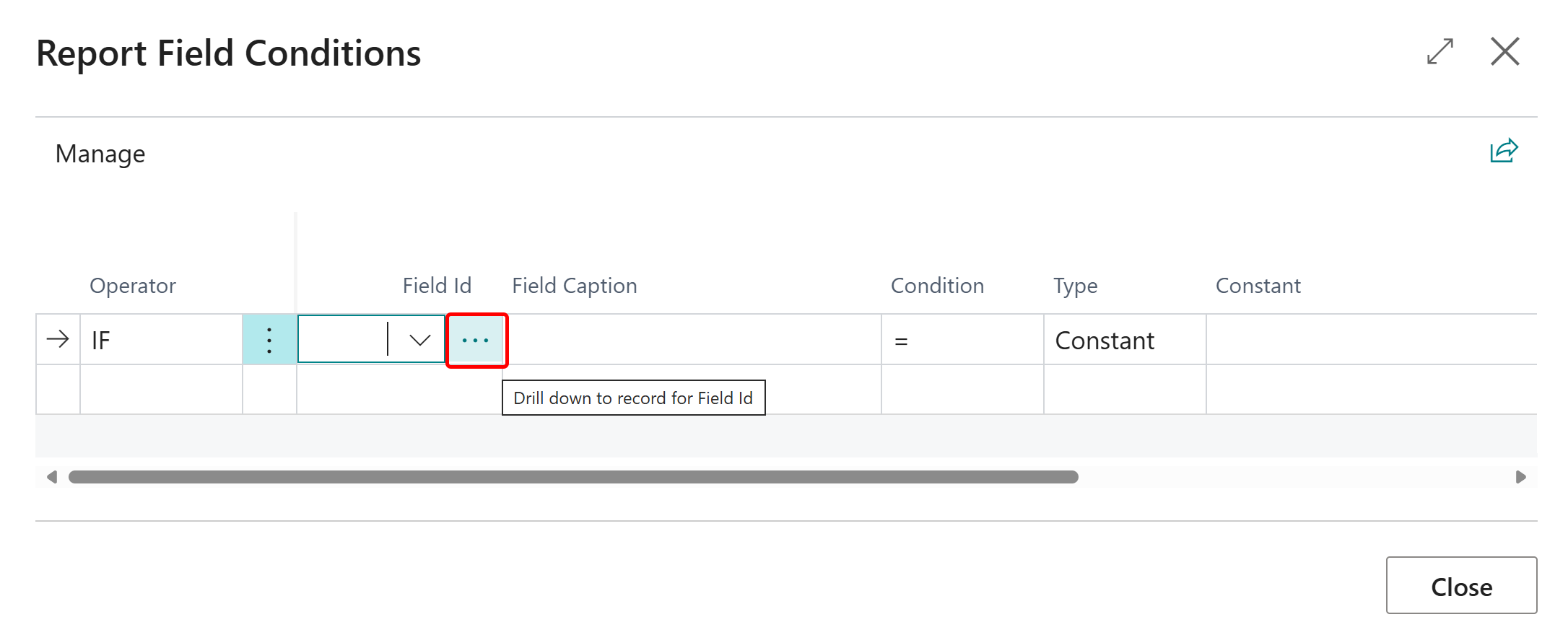 Drilldown for Field-ID