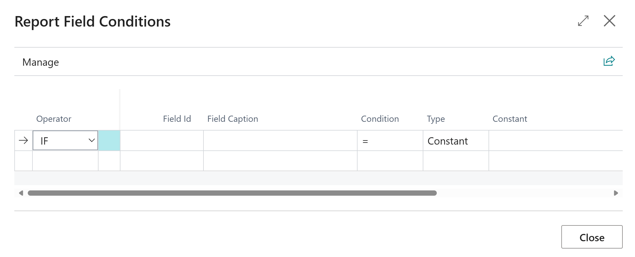 Report Field Conditions