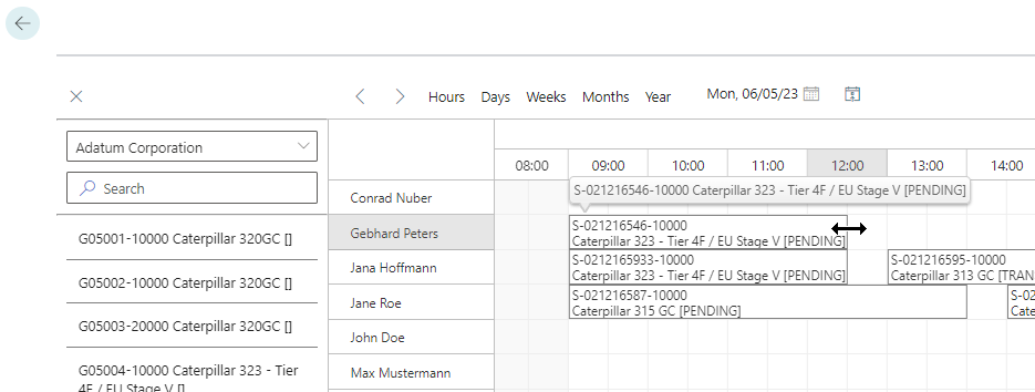 Schedule and Assign Service Order