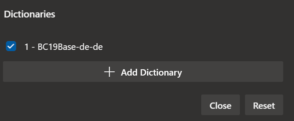 dictionaries-window