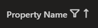 Filtered View for a value in the “Property Name” column